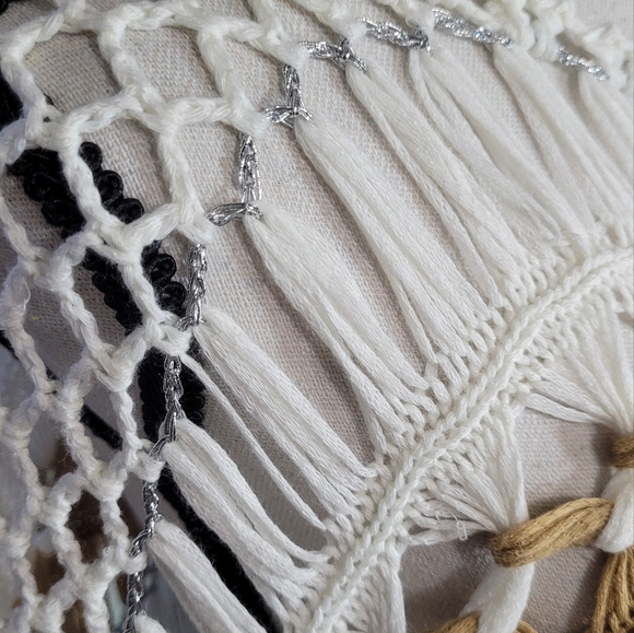 Rain + Rose BUCKLE Crochet Sweater Bell Sleeves Size Large - Picture 6 of 8